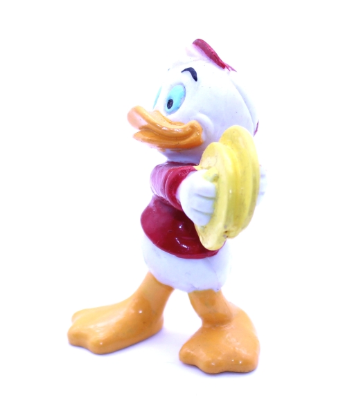 Disney Trick mit Becken-Instrument (Neffe von Donald Duck) Kunststoff Figur von Bullyland